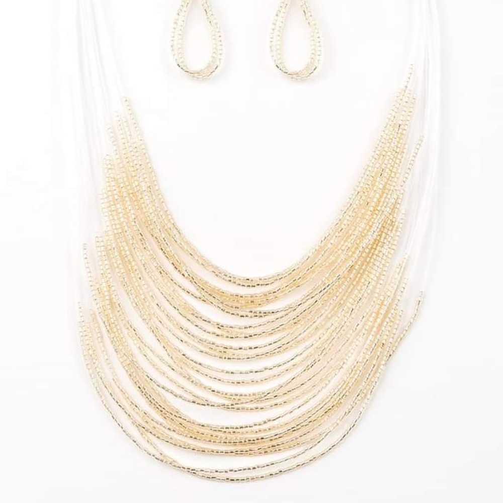 Gold sea bead necklace